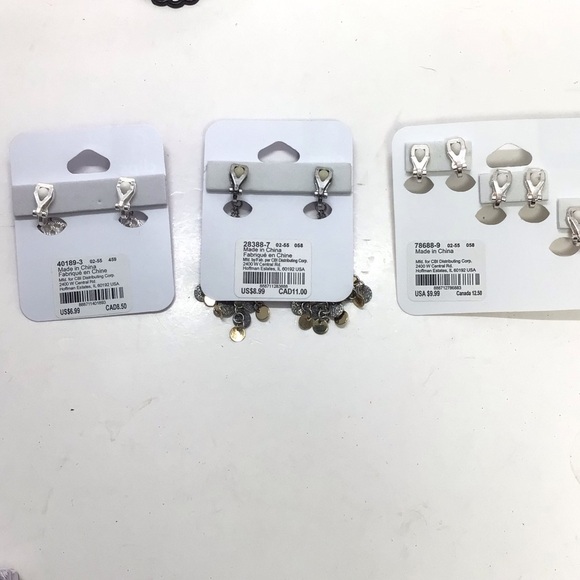 (5) Claire’s Stud & Dangle Clip-On Earrings- L17 - Picture 6 of 8